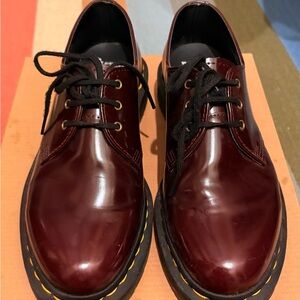 Dr. Martens Oxblood Patent Leather Oxfords 8